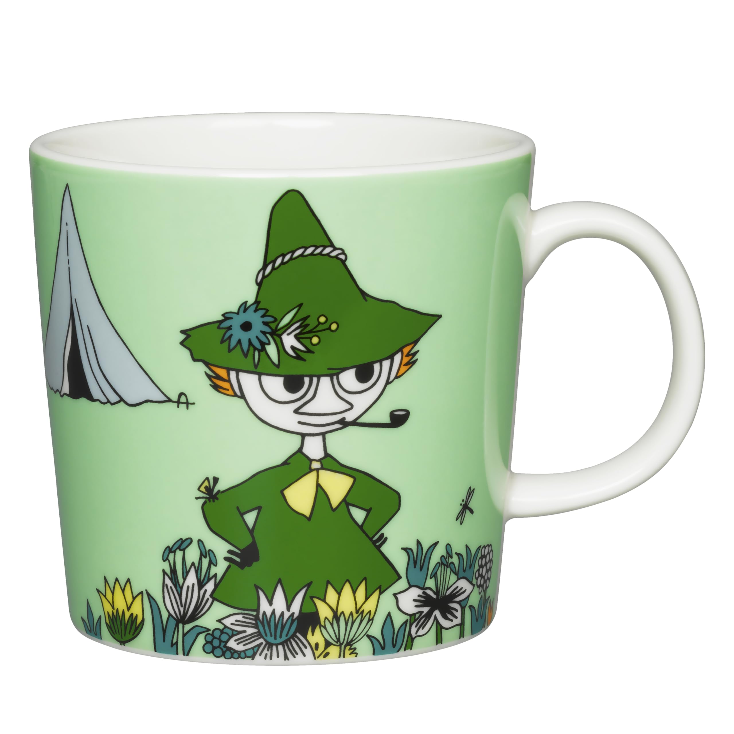 Amazon.com | Arabia Moomin Mug 10oz Snufkin Green: Coffee Cups & Mugs